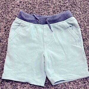 Boys sea green and grey shorts, size 6-7, soft waistband